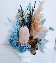 Load image into Gallery viewer, Taylor - All round Everlasting Blue White &amp; Neutral Dried Arrangement
