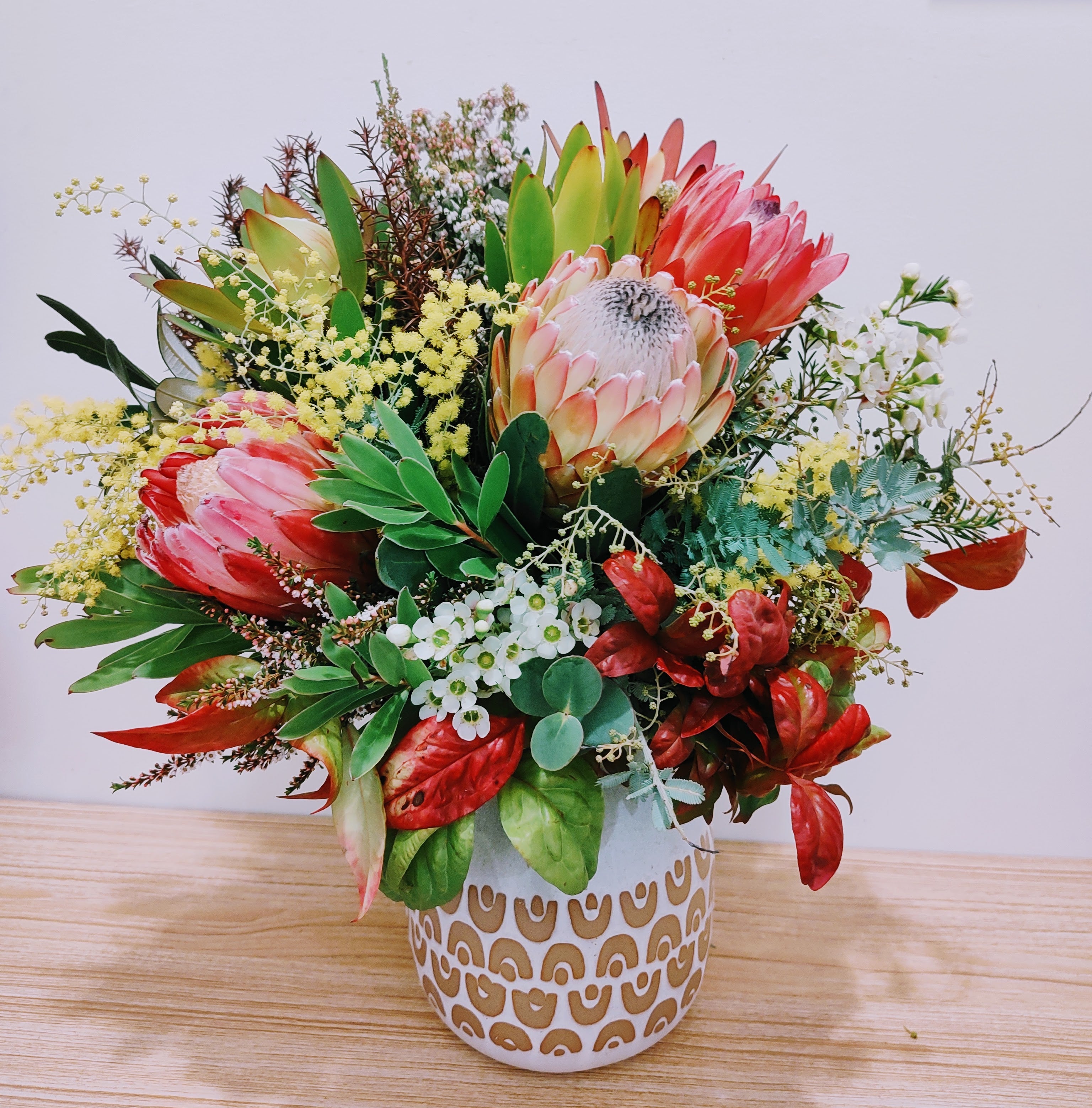 Saphira - Native Wild Flowers Arrangement in Saphira Hand Crafted Vase