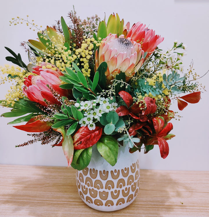 Saphira - Native Wild Flowers Arrangement in Saphira Hand Crafted Vase