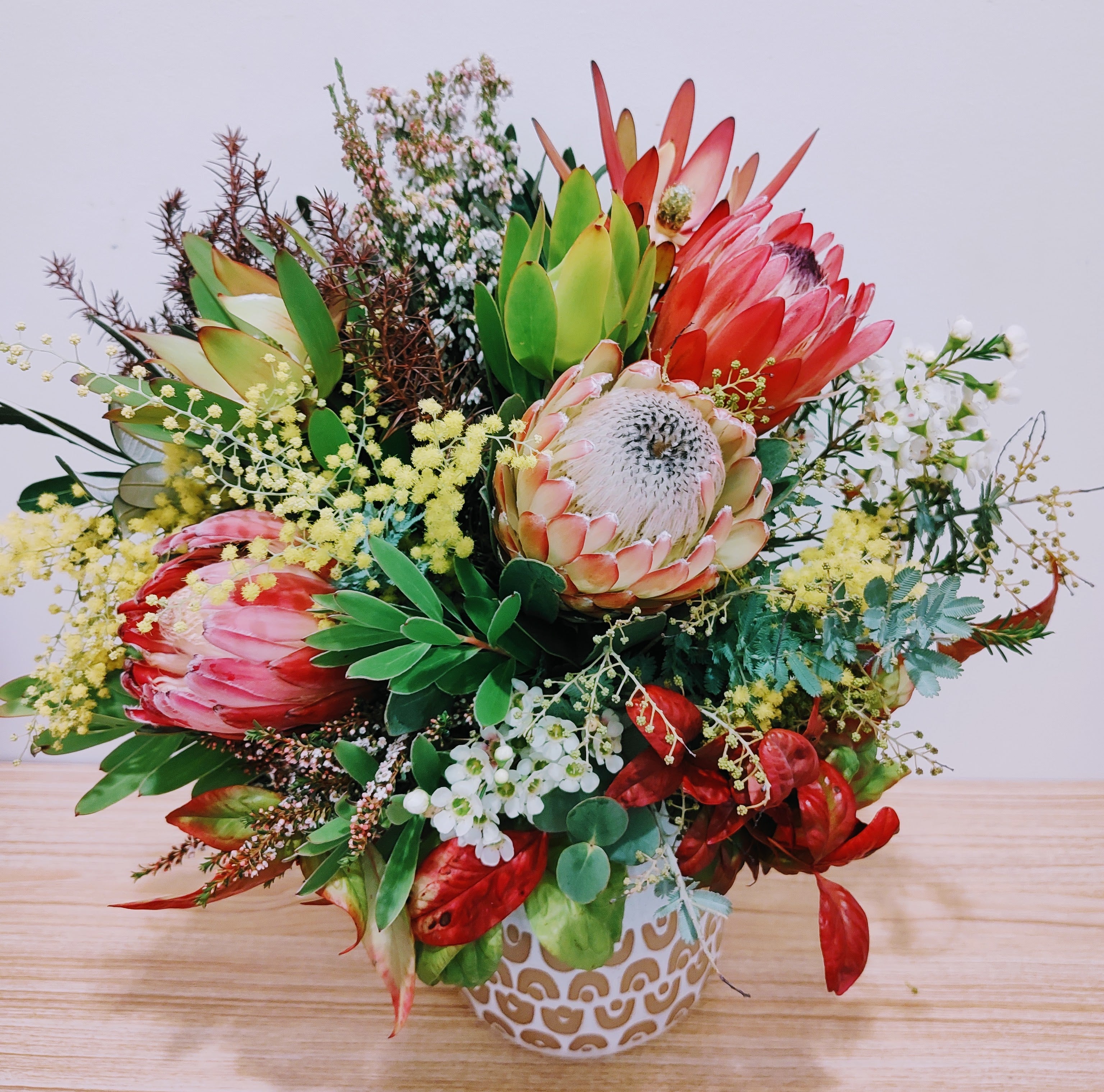 Saphira - Native Wild Flowers Arrangement in Saphira Hand Crafted Vase