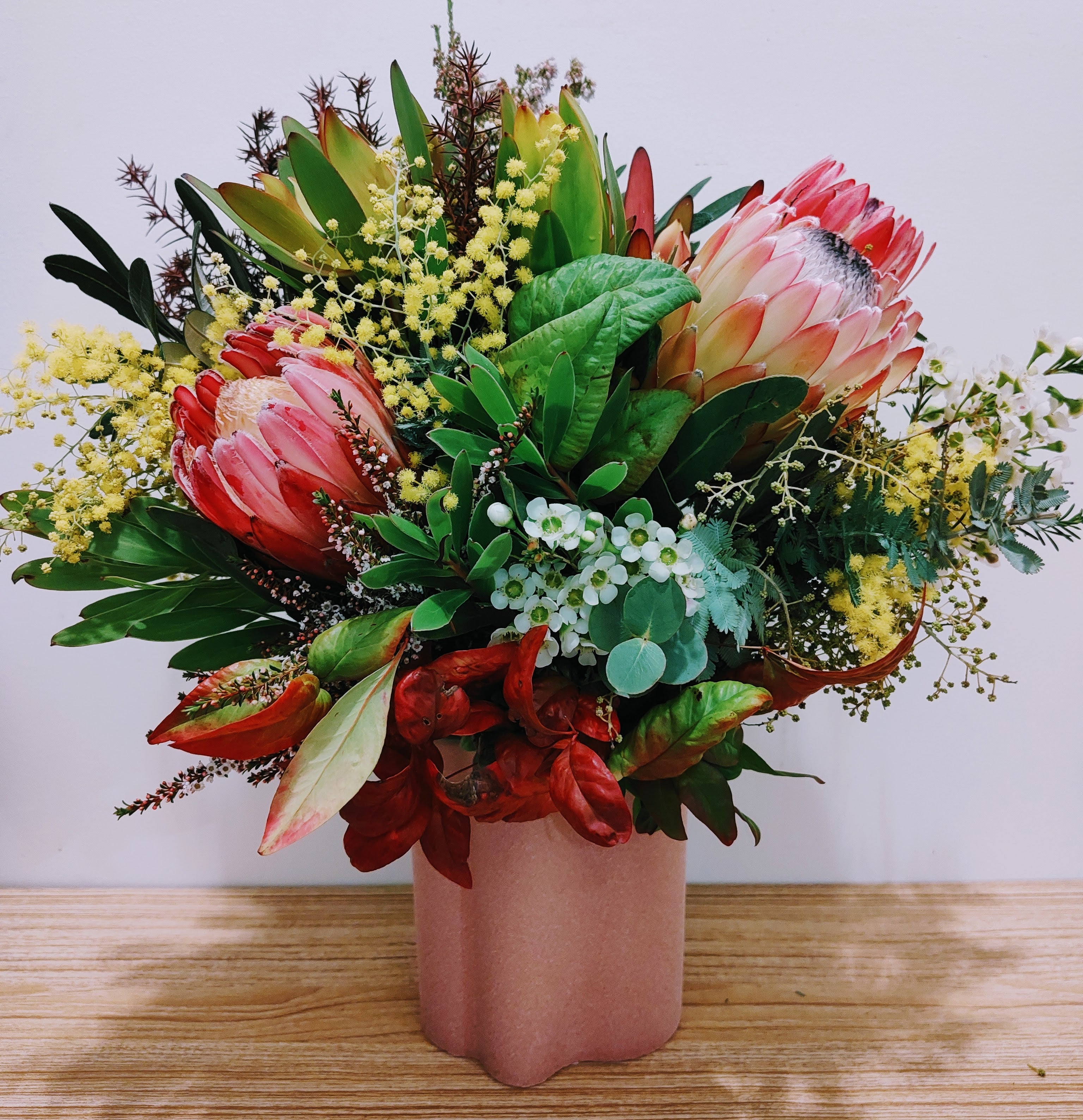 Margot - Native Wild Flowers Arrangement in a Modern Textural Vase