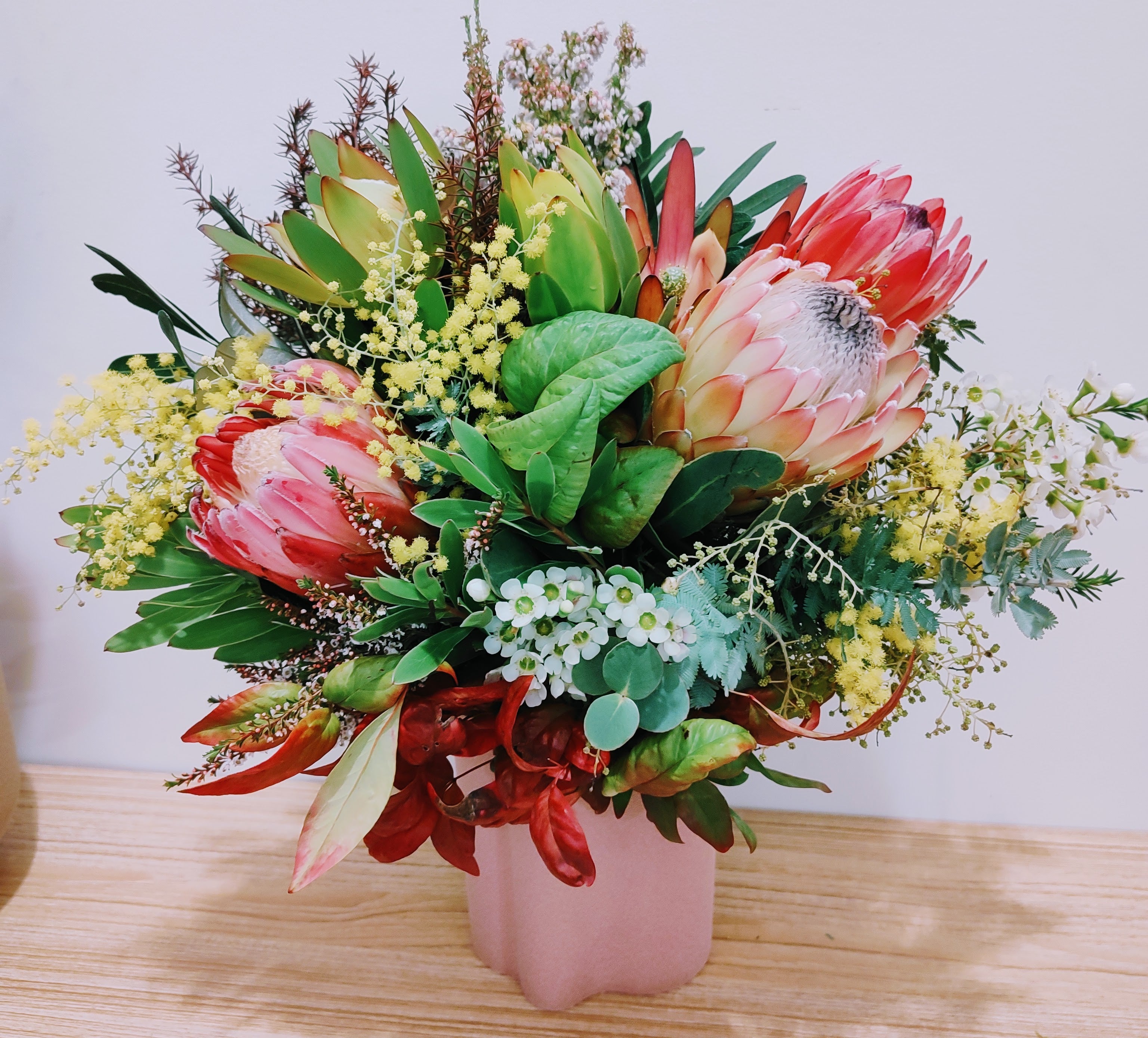 Margot - Native Wild Flowers Arrangement in a Modern Textural Vase