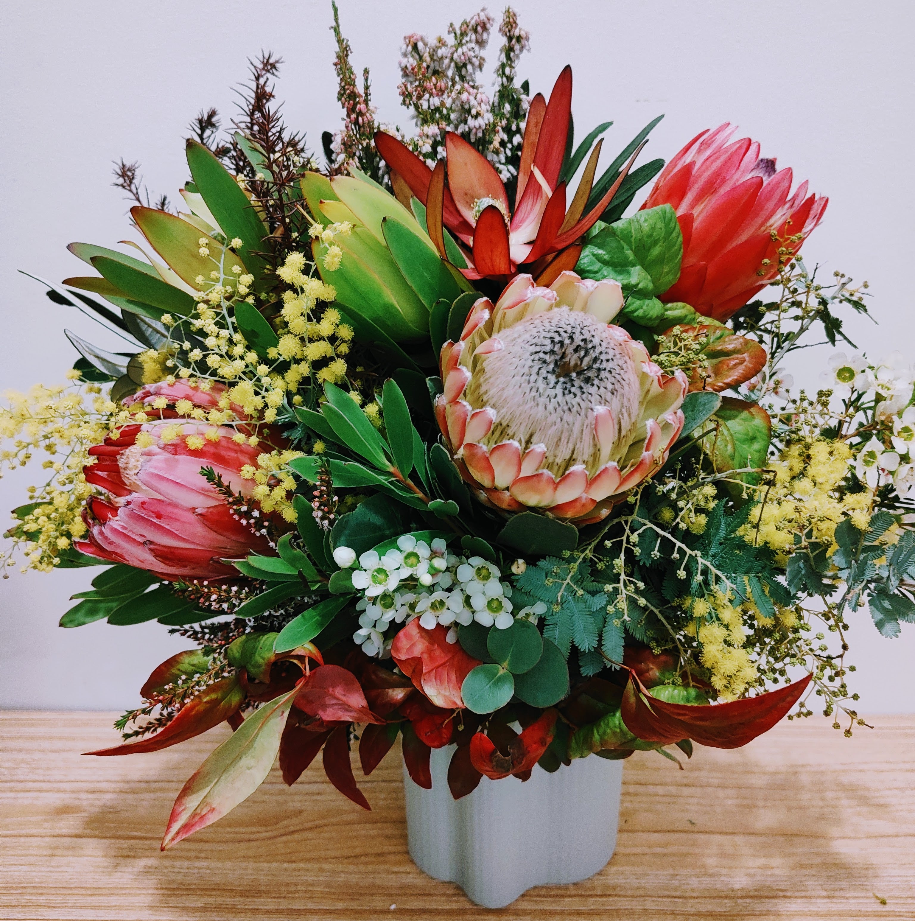 Margot - Native Wild Flowers Arrangement in a Modern Textural Vase