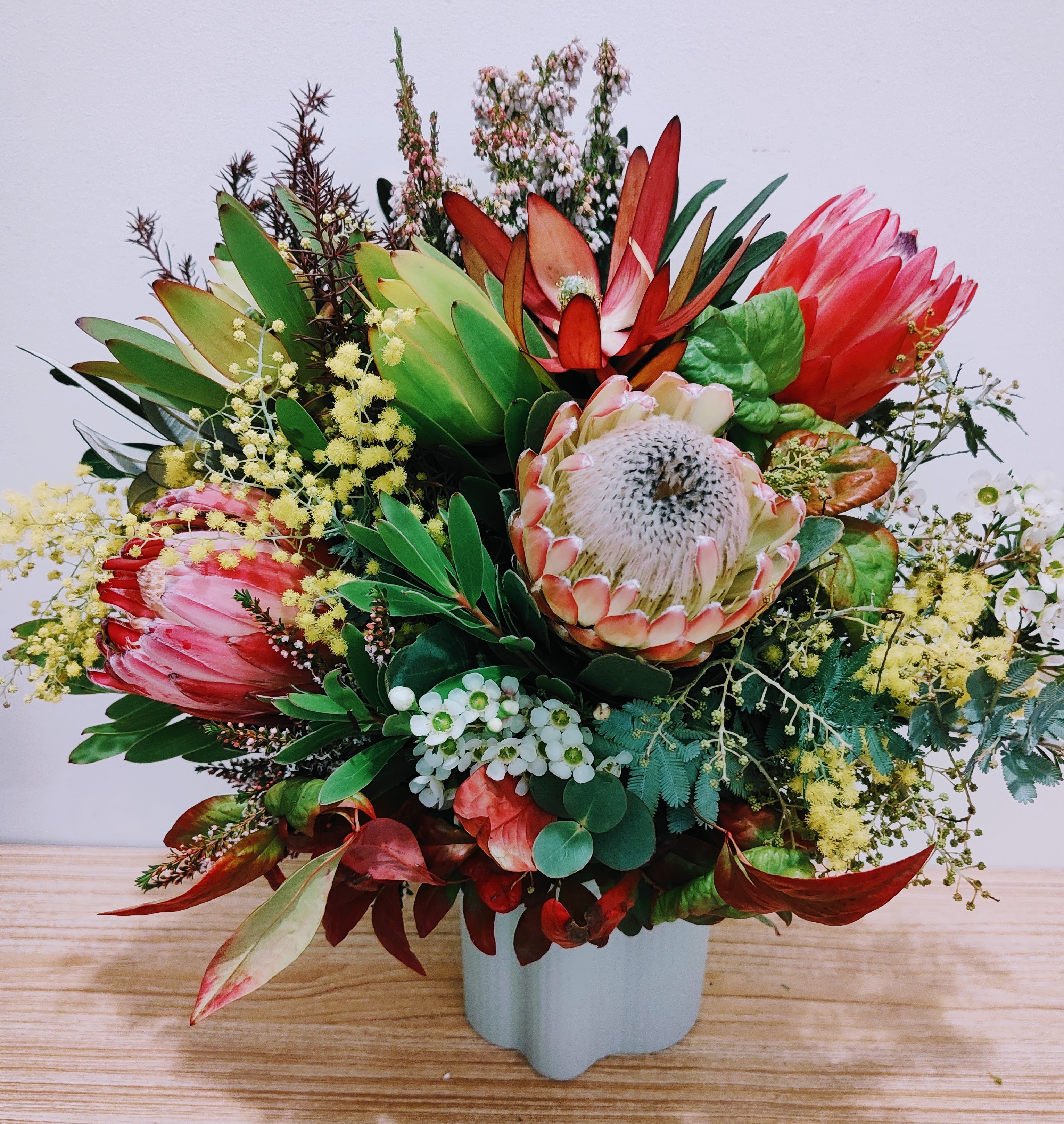Margot - Native Wild Flowers Arrangement in a Modern Textural Vase