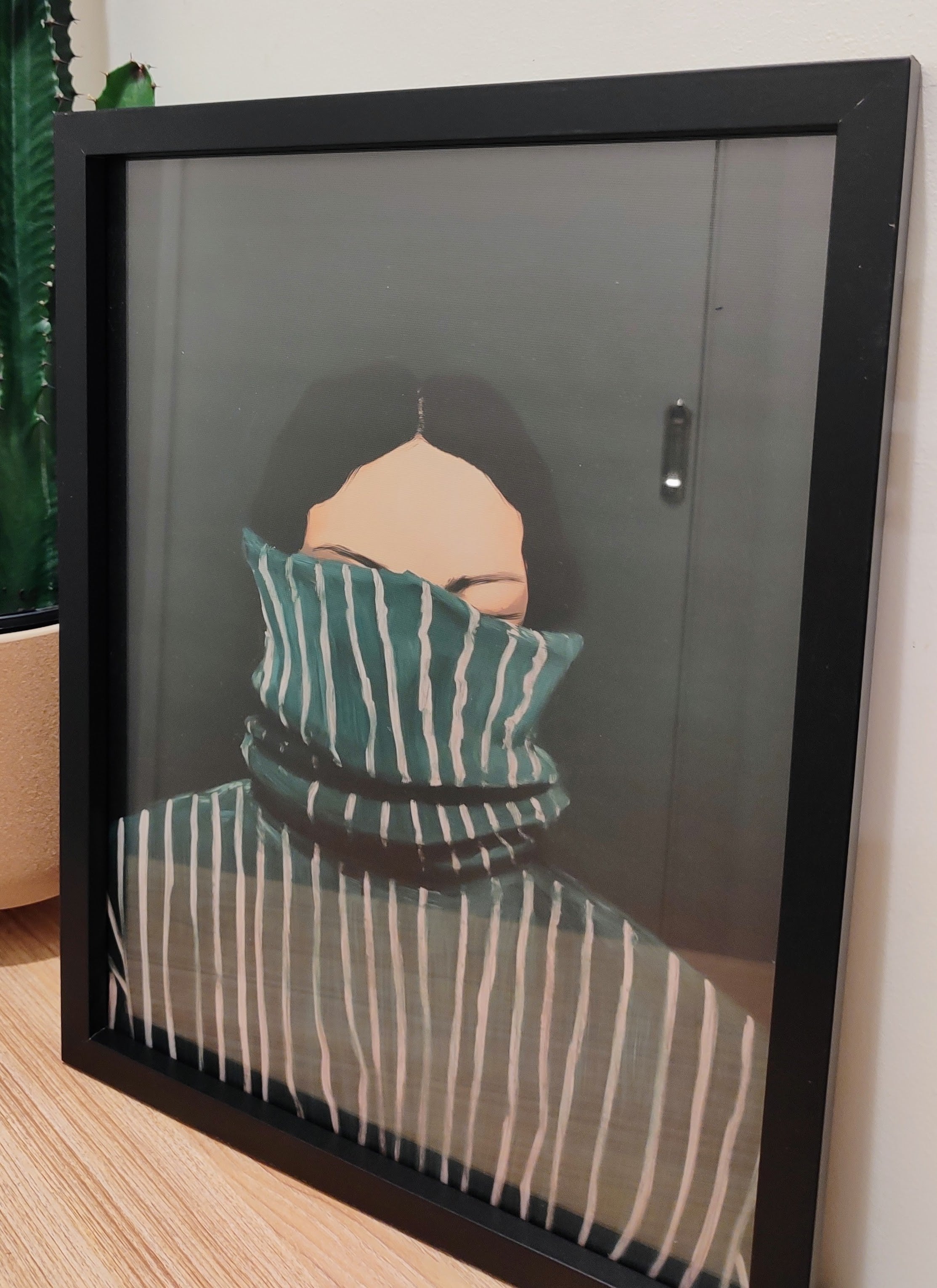 Stunning Wall Art Print in Black Wood Glass Frame A3 Size