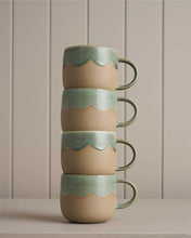 Load image into Gallery viewer, My Mug Breakfast In Bed Moss Scallop Set of 4 - Robert Gordon Australia
