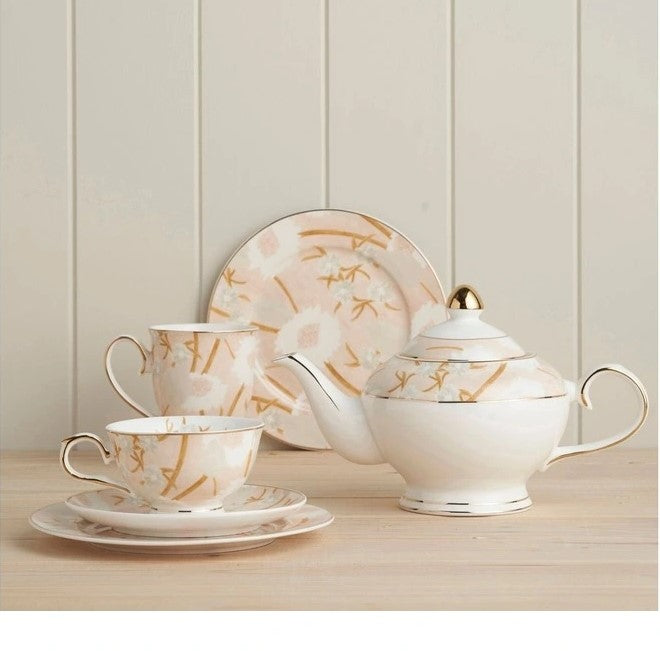 Robert Gordon X Louise Jones High Tea Set 5 Pieces (Teapot, 2 X Cup & Saucers) Alice Blush