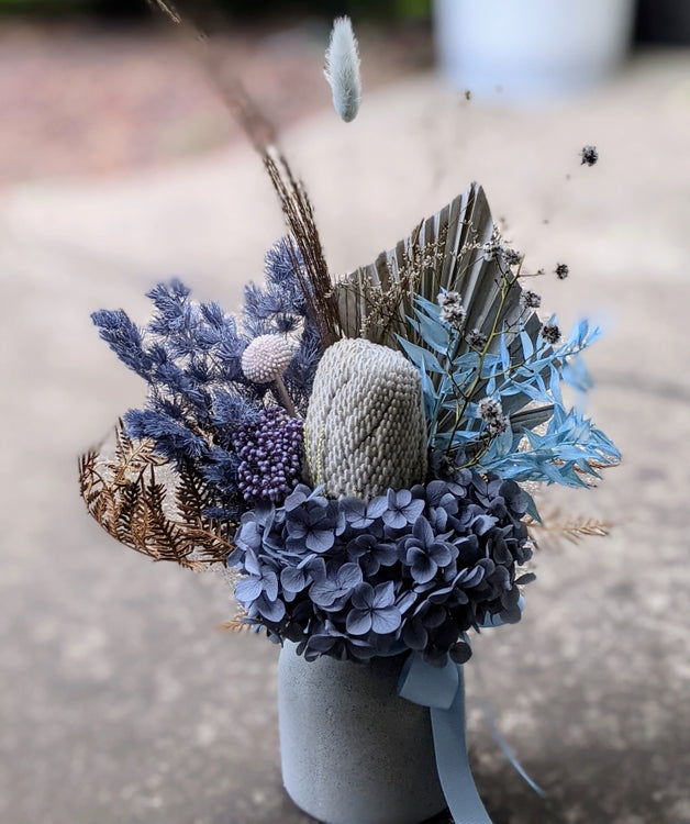 Alex - Everlasting Dusty Blue Dried Arrangement