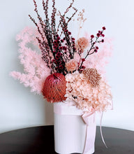 Load image into Gallery viewer, Angeline - Modern Everlasting Dried Arrangement in Small Blush Pink Vase
