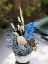 Load image into Gallery viewer, Bradey - Everlasting Rustic Blue Dried Arrangement
