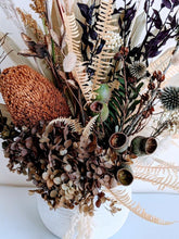 Load image into Gallery viewer, Jessica - Everlasting Charcoal &amp; White Dried Arrangement - Ollie&#39;s Blooms &amp; Plants
