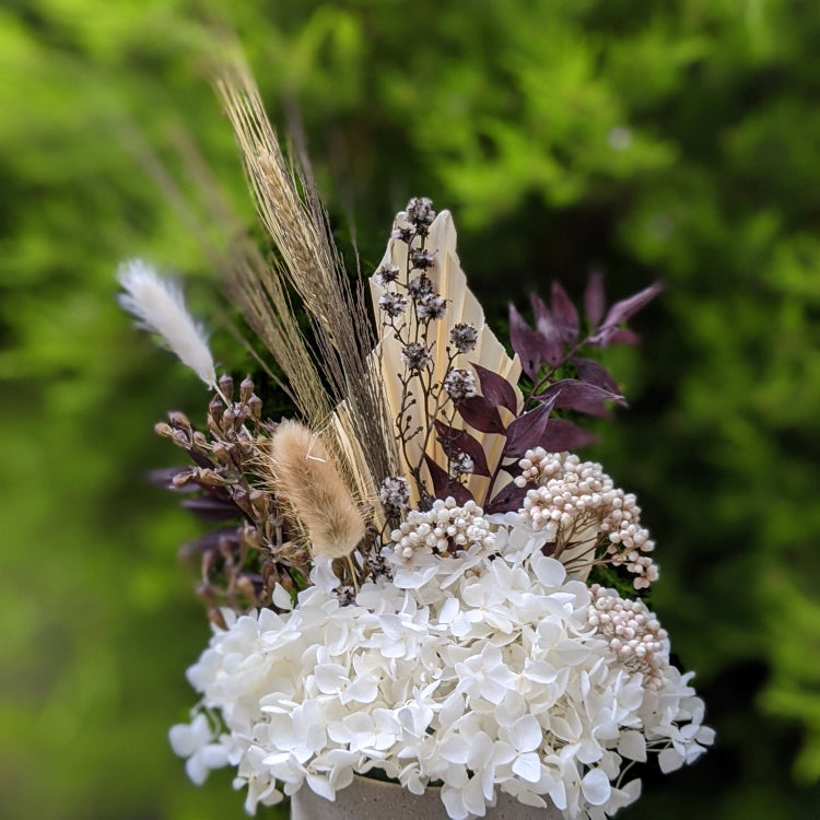 Justine - Small Everlasting Rustic White Dried Arrangement