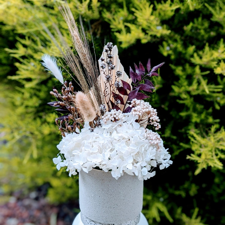 Justine - Small Everlasting Rustic White Dried Arrangement