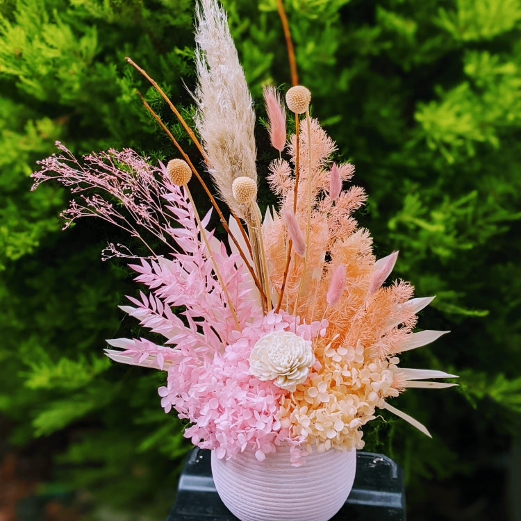 Ainsley - Everlasting Pretty Pink & Peach Dried Arrangement