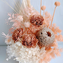 Load image into Gallery viewer, Peachy - Everlasting Pretty Peach &amp; White Dried Arrangement
