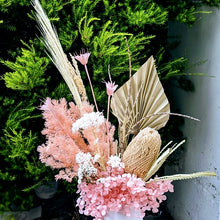 Load image into Gallery viewer, Hope - Everlasting Pretty Pink &amp; Peach Dried Arrangement in White Vase
