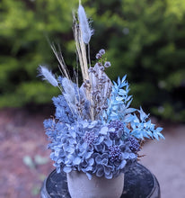 Load image into Gallery viewer, Lagoon - Small Everlasting Rustic Blue Dried Arrangement
