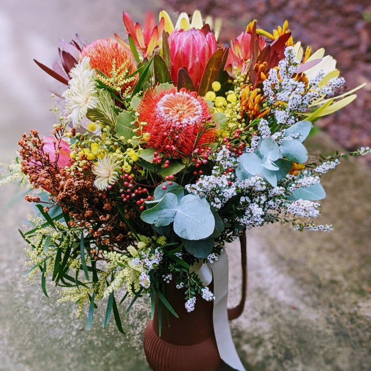 Margot - Native Wild Flowers Arrangement in Robert Gordon Poet's Dream Jug