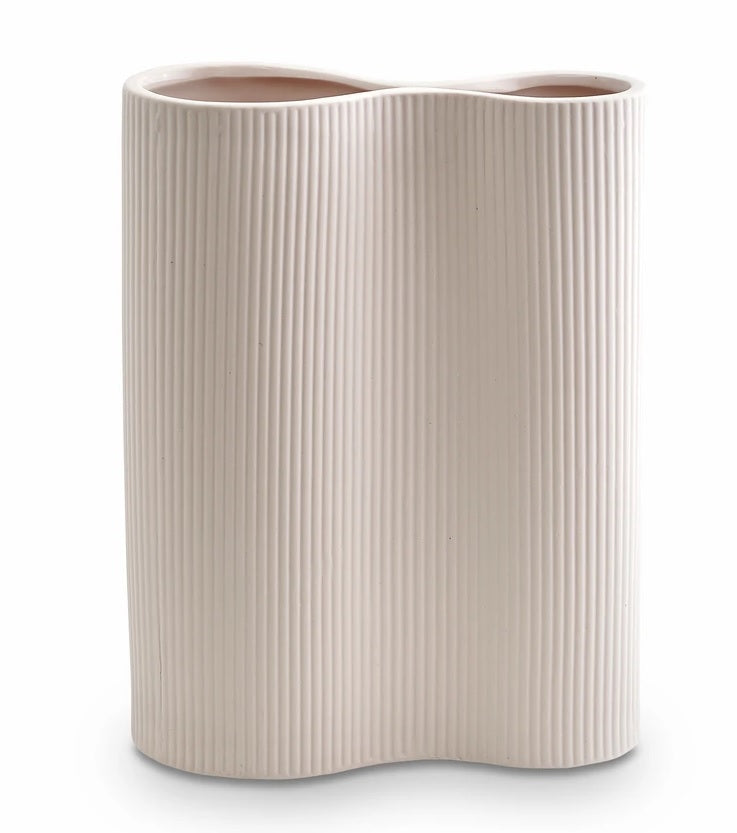 Marmoset Found Ribbed Infinity Vase Nude in Large or Small