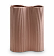 Load image into Gallery viewer, Marmoset Found Ribbed Infinity Vase Ochre in Large or Small
