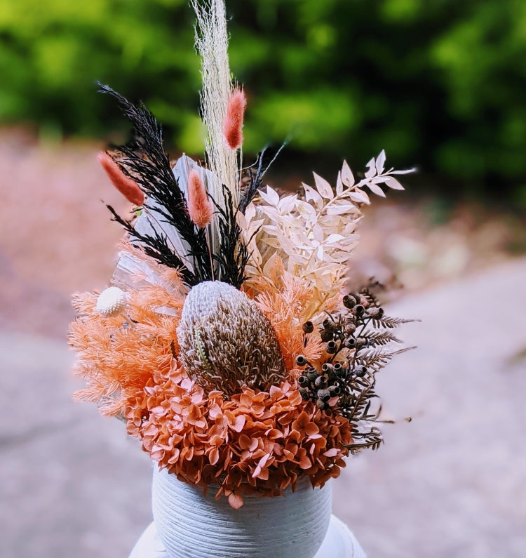 Olivia - Everlasting Pastel Orange Dried Arrangement