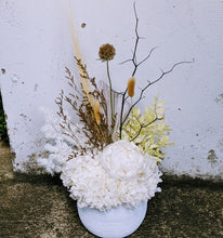 Load image into Gallery viewer, Peony - Everlasting Dried Flowers arrangement in white &amp; natural colour
