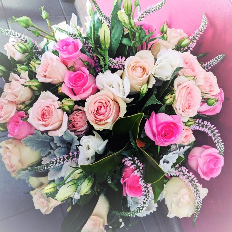 Florist Choice - Pink & White Bouquet - Ollie's Blooms & Plants