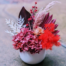 Load image into Gallery viewer, Scarlett - Small Everlasting Rustic Red Burgundy Dried Arrangement
