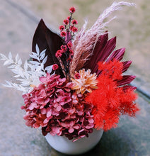 Load image into Gallery viewer, Scarlett - Small Everlasting Rustic Red Burgundy Dried Arrangement
