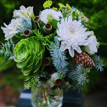 Load image into Gallery viewer, Christy - Elegant White &amp; Green Flowers in Vase
